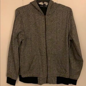 Forever 21 Heritage 1981 Herringbone Zip Up Hoodie